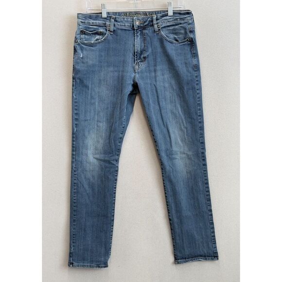 American Eagle Jeans Men's Sz‎ 33x29.5 360 Degree Extreme Flex Slim Blue Denim - Picture 1 of 10